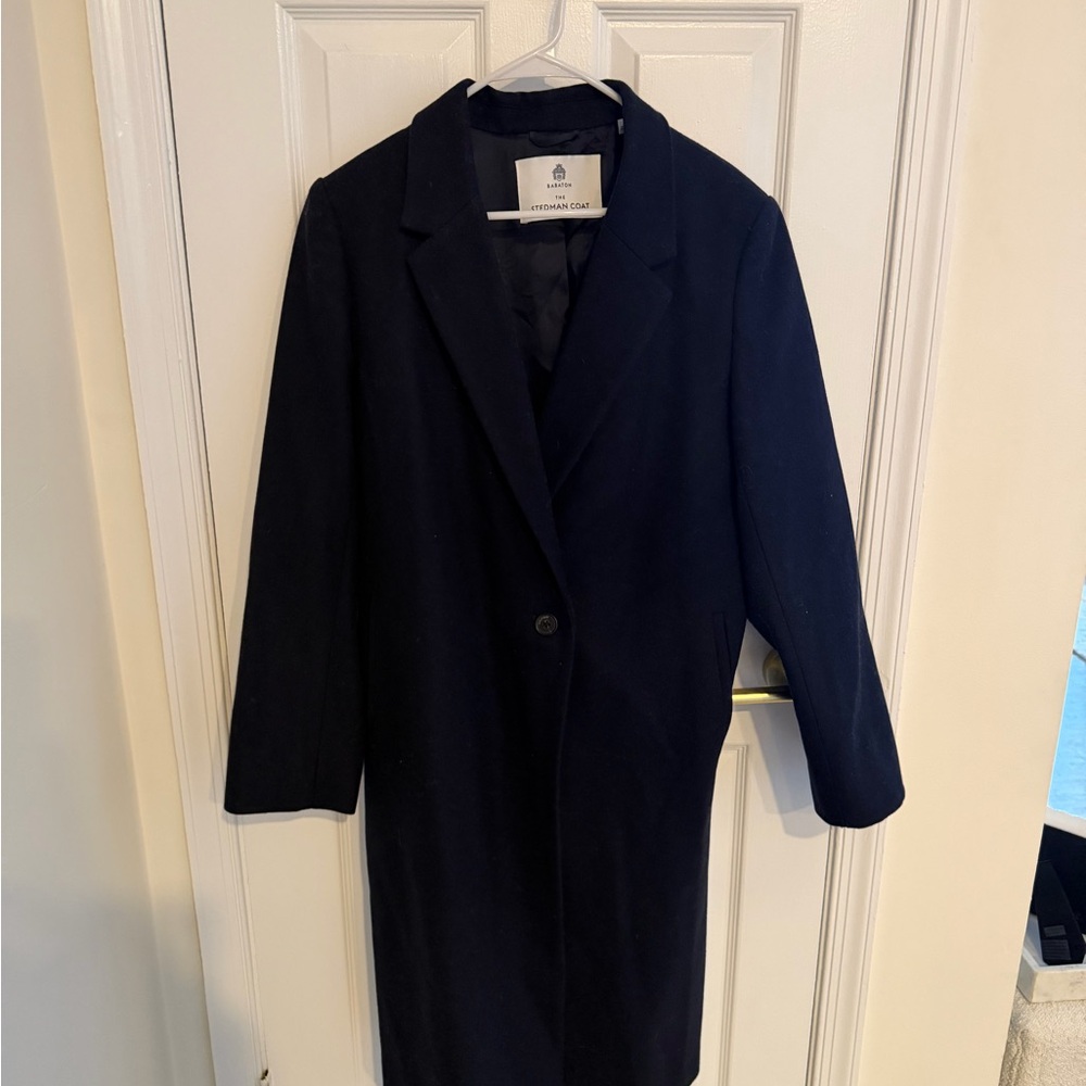 Aritzia Navy Wool Stedman Coat
